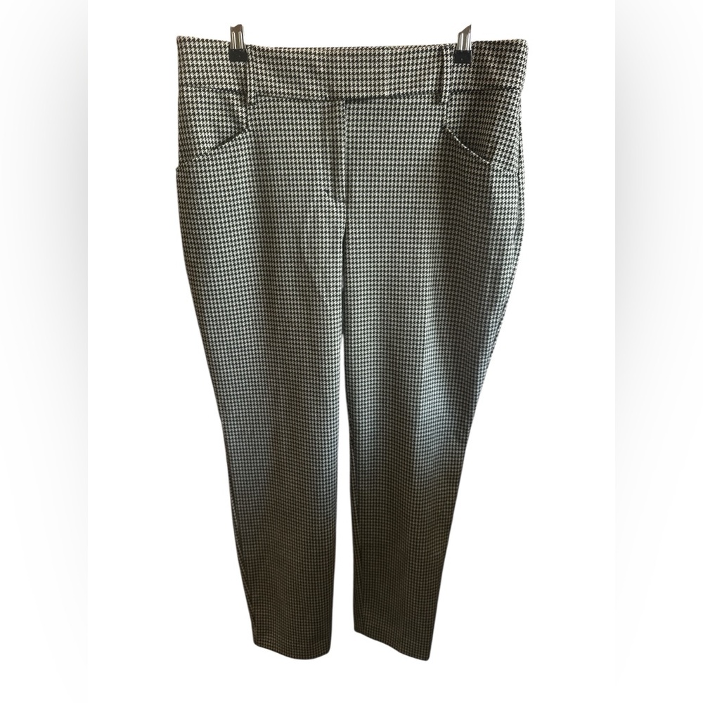 Express Women’s Size 10 Black and Tan Houndstooth Pants Career Office Wear Used